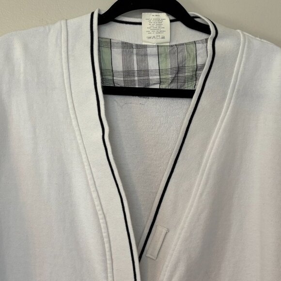 Vintage Generra White Cotton Cardigan Button Front Preppy Large - Picture 5 of 16